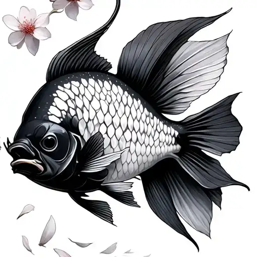 Koy Fish Cherry Blossom Petals