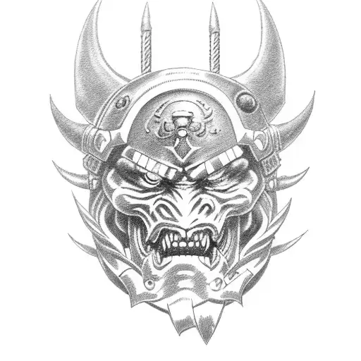 Space Marine 40K Oni Mask