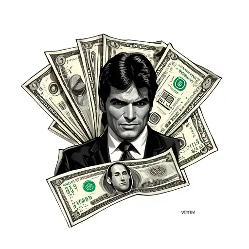 Tony Montana With Money And Letters