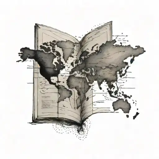 Book And World Map Made