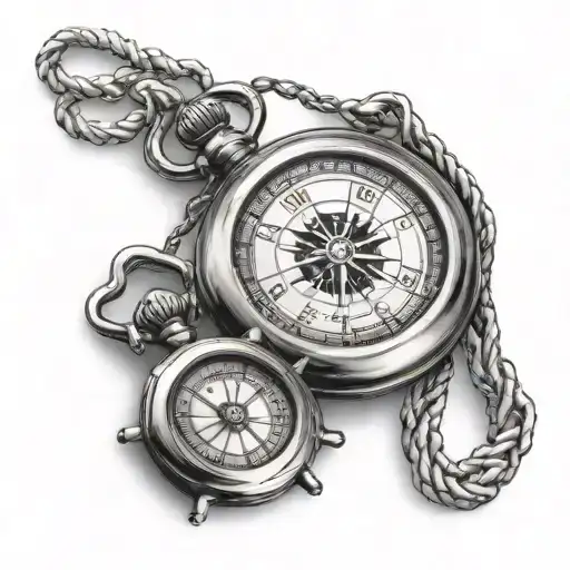 Stopwatch Compass Anchor Rope Chain Key