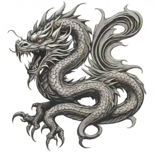 Dragon With Back Ground
