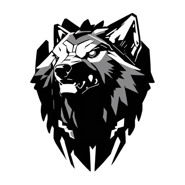 Robotic Wolf Looking Forward