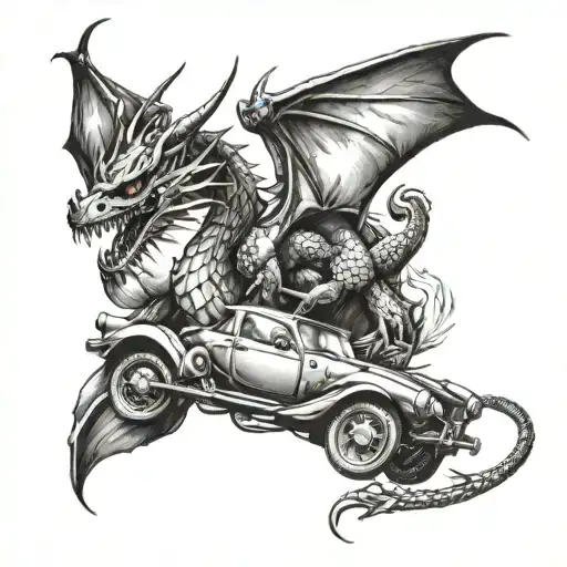 Dragon And Car Related