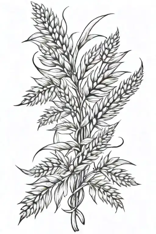 A Vine Made Of Wheat Leaves And Spikelets