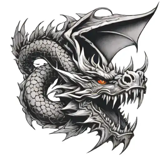 Black Smokey Dragon Sholder