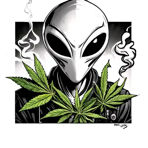 Paul Alien Smoking Weed
