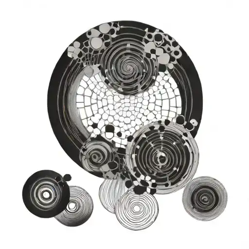 Different Sized Circles With Thin Lines