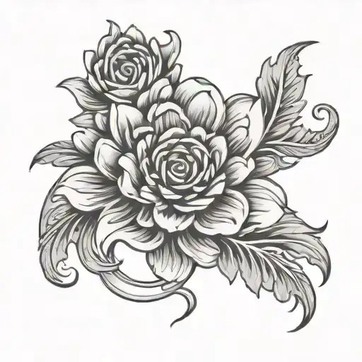 Infinity Symbol With Chrysanthemum