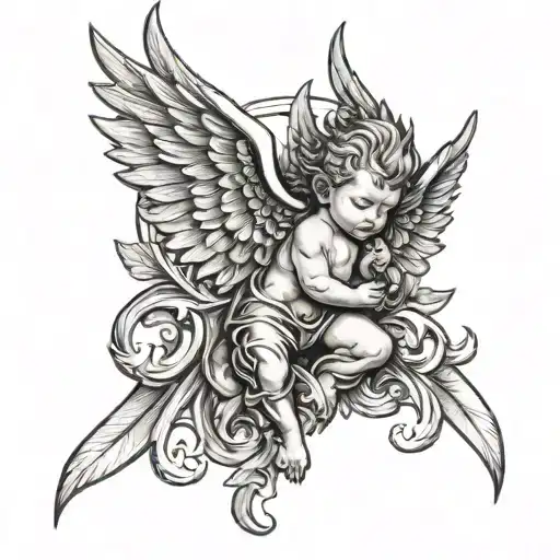 Cherub Devil Wing