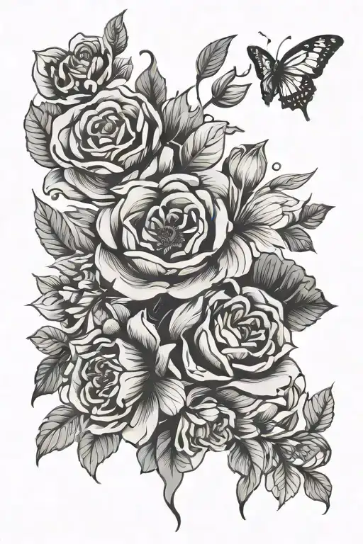 Men's Floral Design With The Words Pop