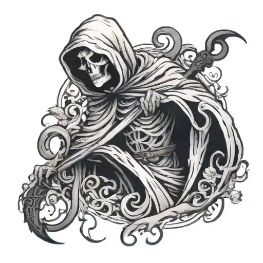 Question Mark Grim Reaper Sythe