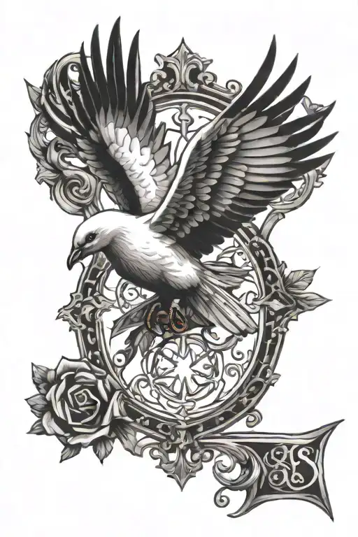 Medieval Broken Sword Dove