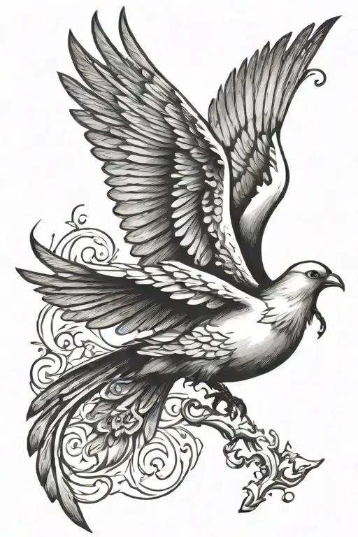 Medieval Broken Sword Dove