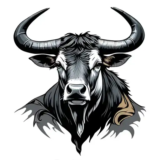 Taurus Bull Face With Soldier