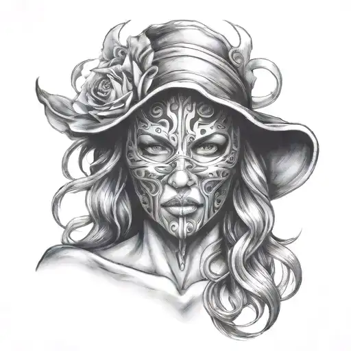 Woman Of Fire Trapped In Full Face Iron Mask With No Hat