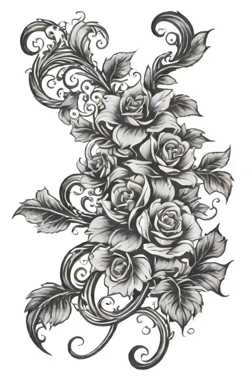 Floral Vine Wrap My Leg Sleeve