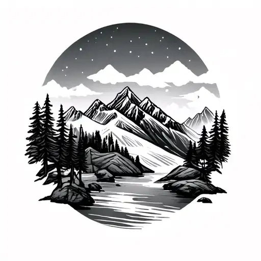 Cute And Simple Tattoo For Aquarian Female Who Loves Mountains And Travel