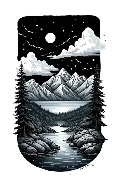 Cute And Simple Tattoo For Aquarian Female Who Loves Mountains And Travel