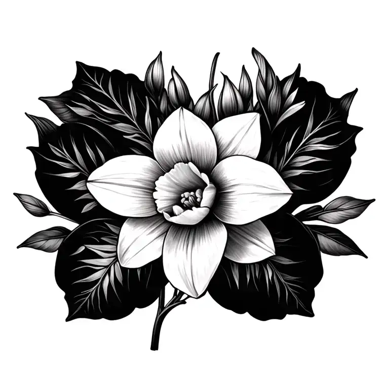 Sampaguita And Daffodil Flowers