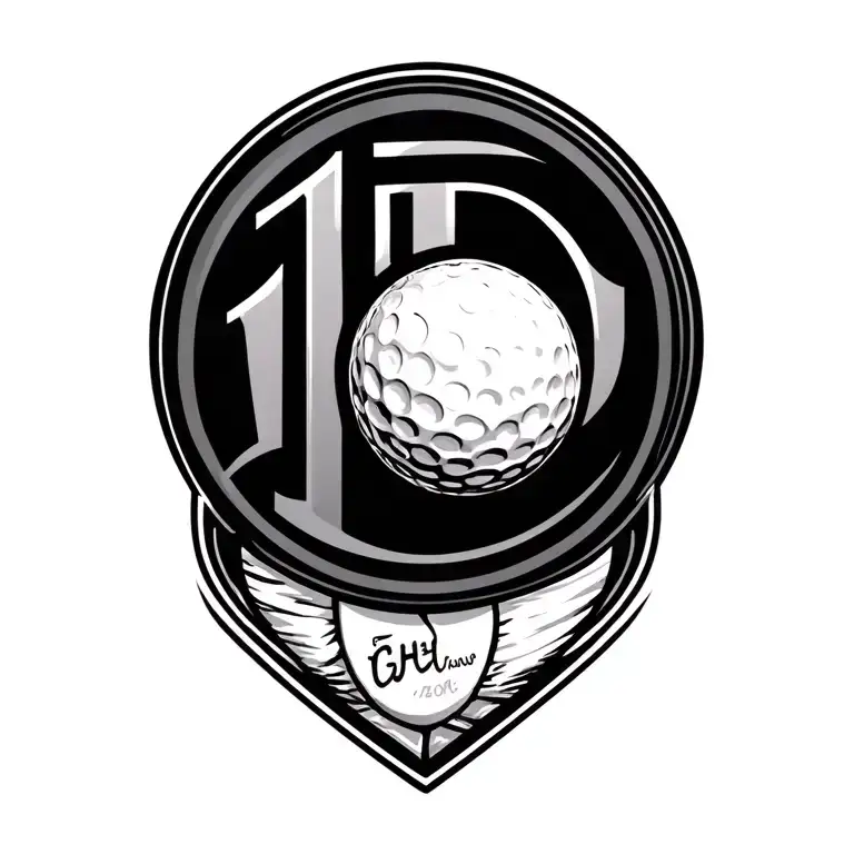 Circular Tattoo That Celebrates The 10Th Anniversary Of The Fnl Golf League