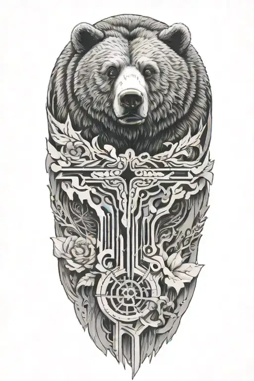 Bear With Cross Section