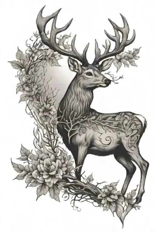 Cerf Et Nature Inspired