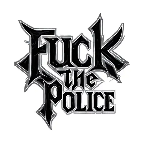 Fuck The Police Font Cross