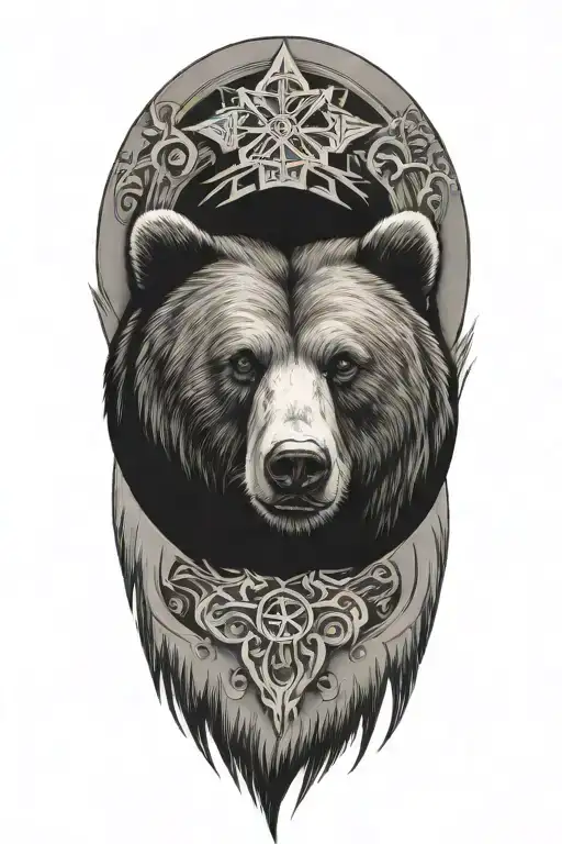 Bear With Christian Cross Incorporated
