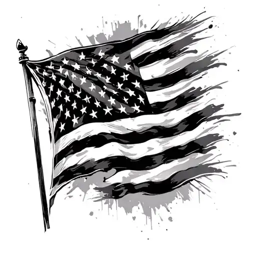 American Flag Background With Alvarez Over It