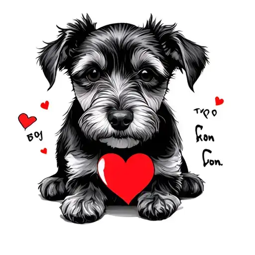 Dog Paste With Heart And Date