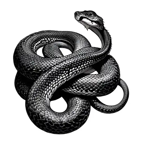 The Snake Wrapping His Leg