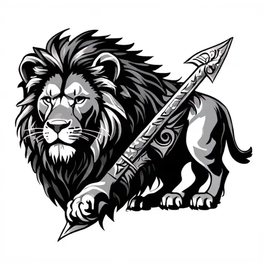 Lion With Warior
