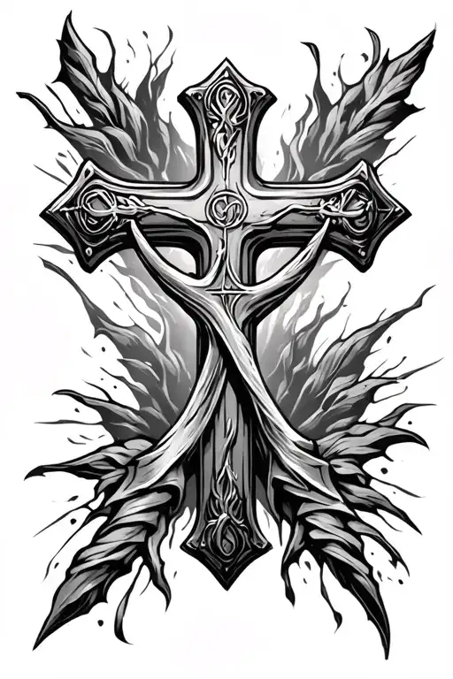 Iron Sharpens Iron Christian Cross
