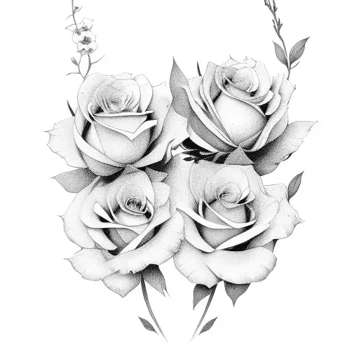 Male And Female Angle Holding Flowers