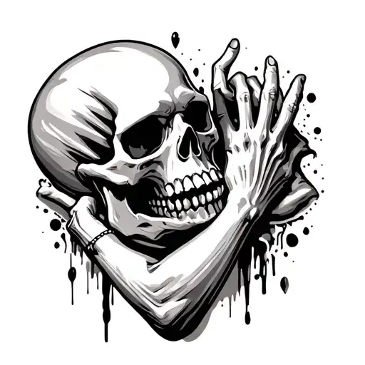 Skull Arms Hug Your Body