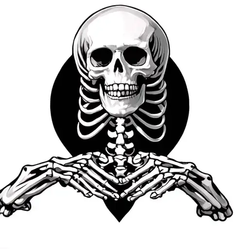 Skeleton Arms Wide Open