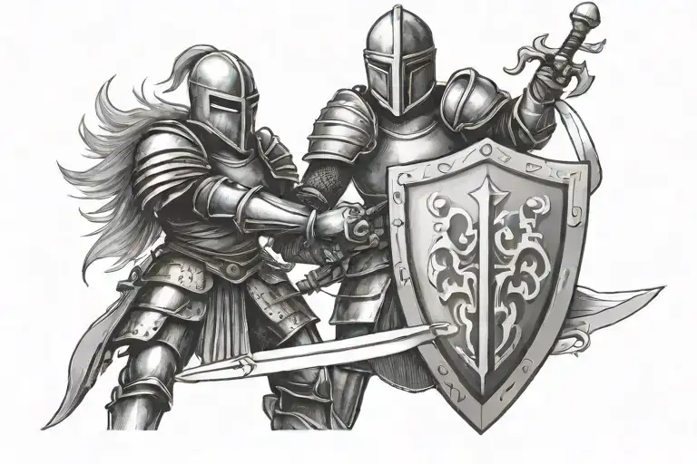 Knight W Sword And Shield