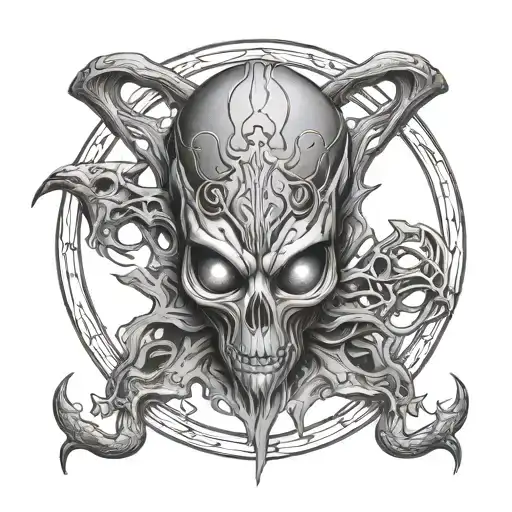 Alien Sigils Body Tatto Design