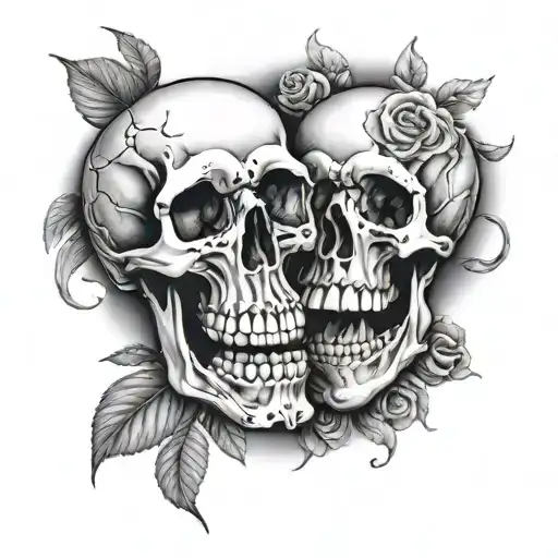 Jeckyll And Hyde Skull