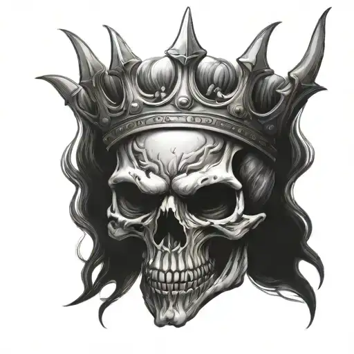 Demon Skull In A Crown
