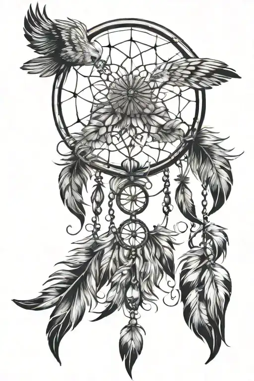 Dream Catcher With Light And Darkness