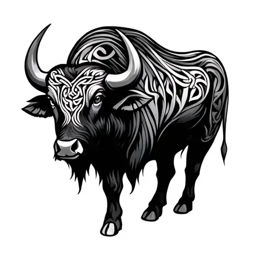 Celtic Stylised Water Buffalo