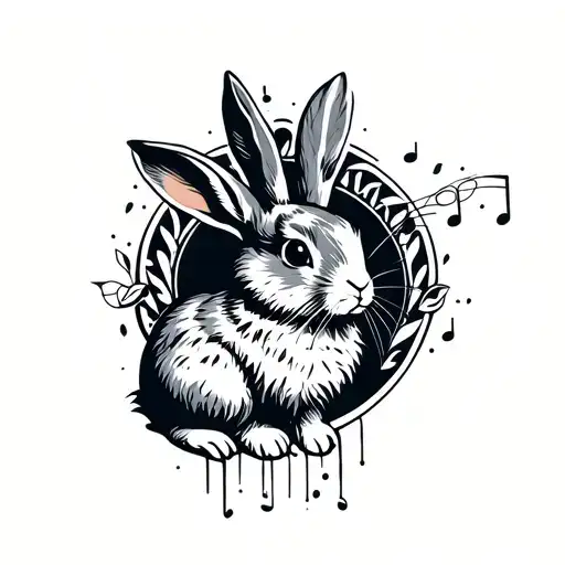 Rabbit Music Line Tatoo Virgin Sign