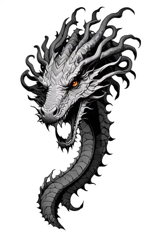 Don't Bastards Dragon Medusa Head