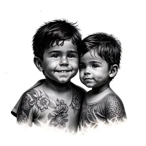 Brother And Children Of 9 Years And 3 Years