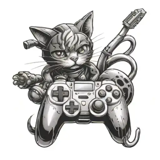 Cat And Video Game