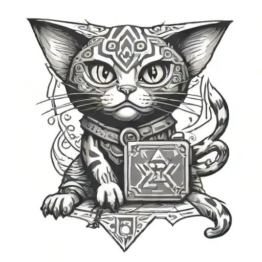 Cat And Video Game Zelda