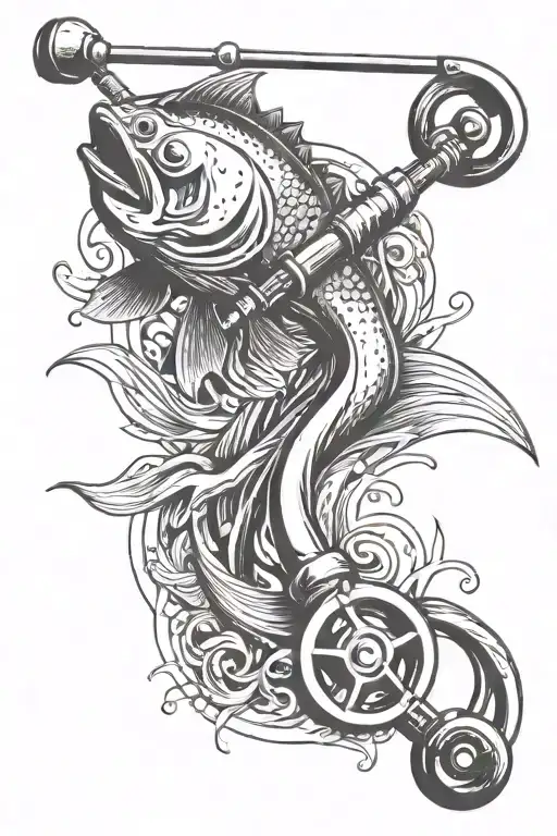 Fishing Rod With Wrench Handle