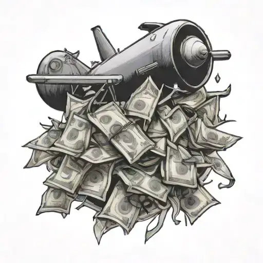 Money Bags Falling Out Plane